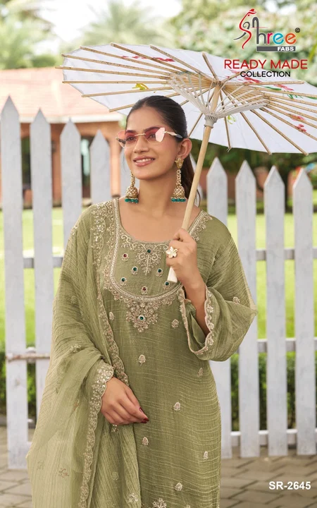 R 2645 A To D By Shree Viscose Salsa Readymade Salwar Suits 